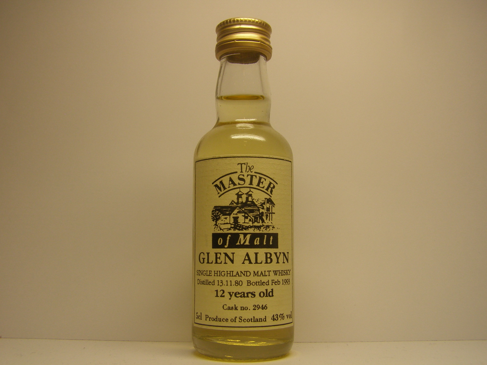 SHMW 12yo 1980-1993 "Master of Malt" 5cl 43%vol